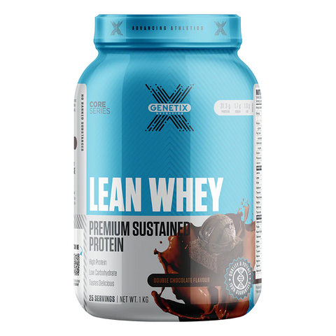 Genetix Nutrition Lean Whey Premium Sustained Protein Double Chocolate 1kg