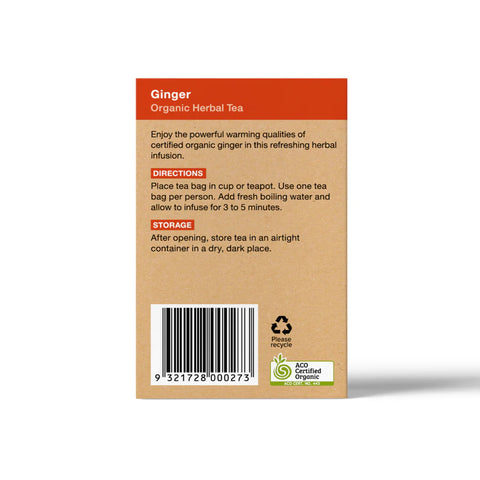 Planet Organic Ginger Herbal Tea | 25 Tea Bags