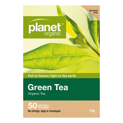 Planet Organic Green Tea Herbal Tea | 50 Tea Bags