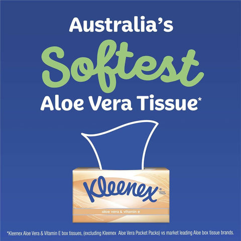 Kleenex Aloe Vera & Vitamin E 3 Ply Facial Tissues 95 Pack