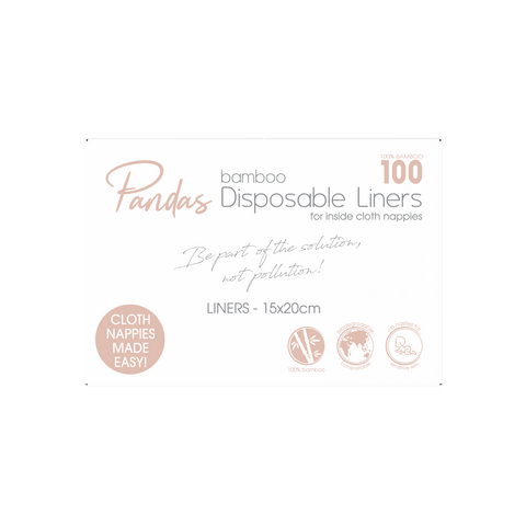 Pandas by Luvme Bamboo Disposable Nappy Liners Box 100PK