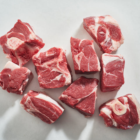 Diced Lamb Pieces Bone In 1kg