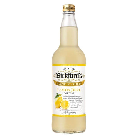 Bickford's Lemon Juice Cordial 750mL