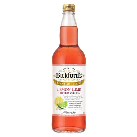 Bickford's Lemon Lime Bitters Cordial 750mL