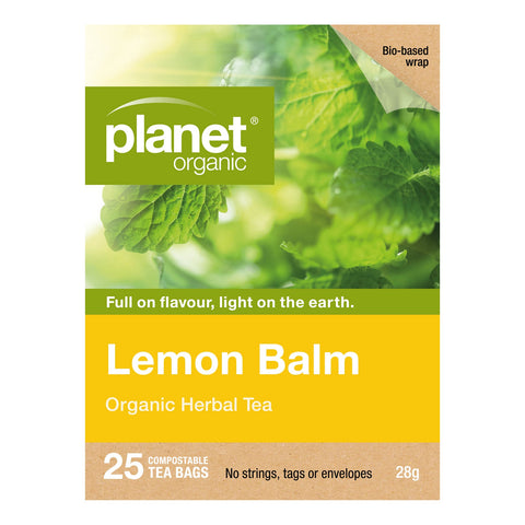 Planet Organic Tea Lemon Balm Herbal Tea | 25 Tea Bags