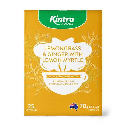 Kintra Foods Lemongrass & Ginger with Lemon Myrtle - 25 Filter Bags