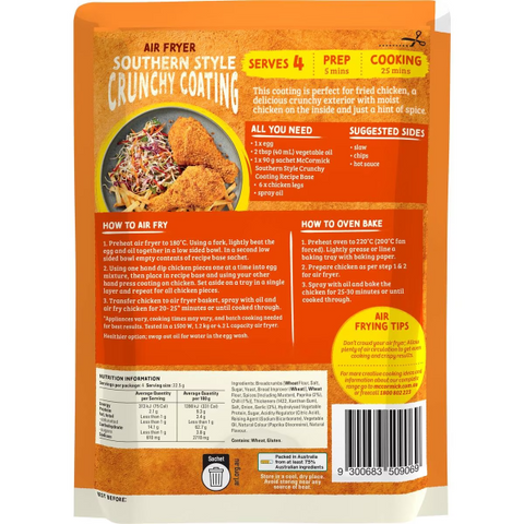 McCormick Air Fryer
Southern Coating
Air Fryer Coating
McCormick Southern Style