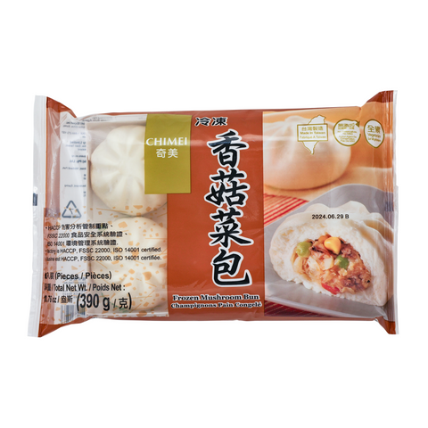 Chi Mei Frozen Mushroom Bun 390g - 6 Pieces