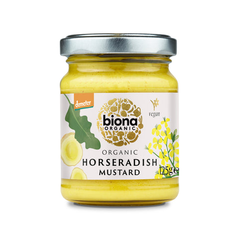 Biona Organic Horseradish Mustard - 125g