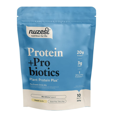 Nuzest Protein + Probiotics Plant Protein Plus French Vanilla 300g