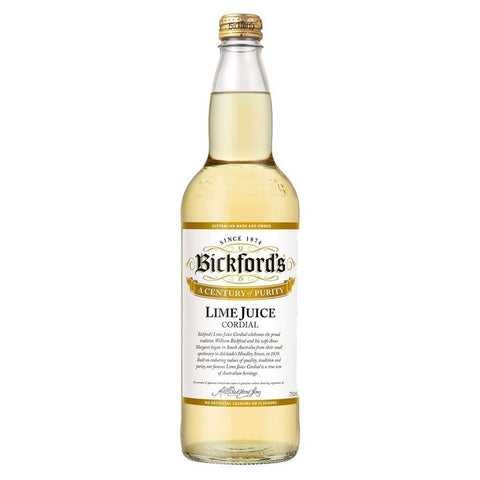 Bickford's Natural Lime Juice Cordial 750mL