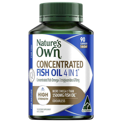 Nature's Own 4 In 1 Concentrated Fish Oil 90 Capsules