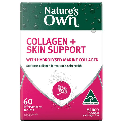 Nature's Own Collagen + Skin Support Effervescent 60 Tablets