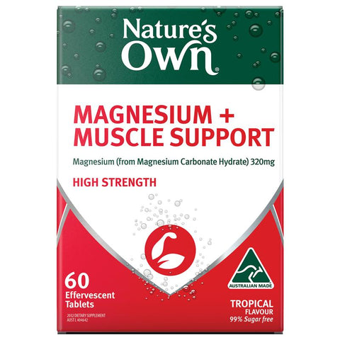 Nature's Own Magnesium + Muscle Support Effervescent 60 Tablets