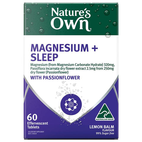 Nature's Own Magnesium + Sleep Effervescent 60 Tablets