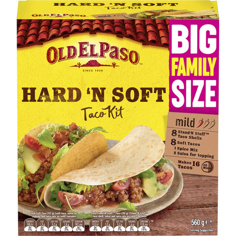 Old El Paso Bulk Hard & Soft Taco Kit Mexican Style 560g