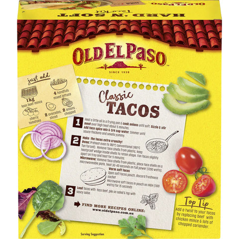 Old El Paso Bulk Hard & Soft Taco Kit Mexican Style 560g