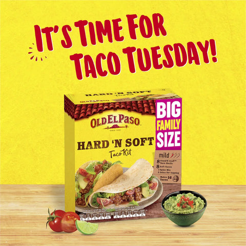 Old El Paso Bulk Hard & Soft Taco Kit Mexican Style 560g