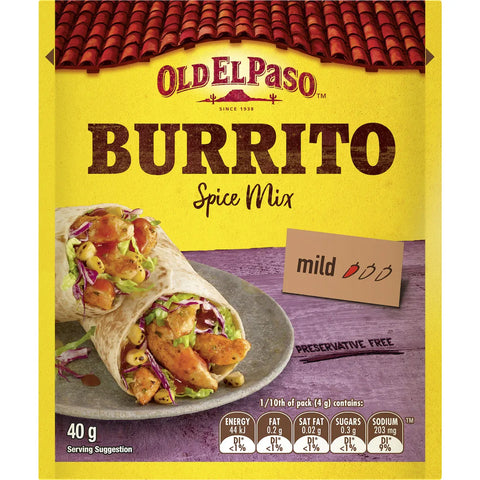 Old El Paso Burrito Spice Mix Mild 40g