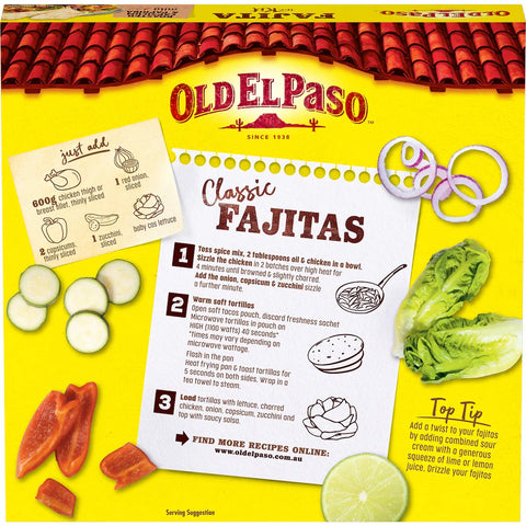 Old El Paso Fajita Dinner Kit Mexican Style Mild 485g