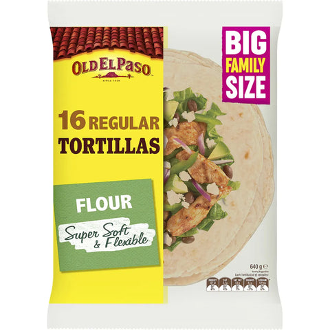 Old El Paso Tortilla Fajita Wraps Family Size 16 Pack