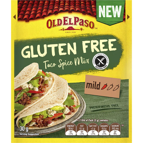 Old El Paso Gluten Free Taco Spice Mix Mild 30g