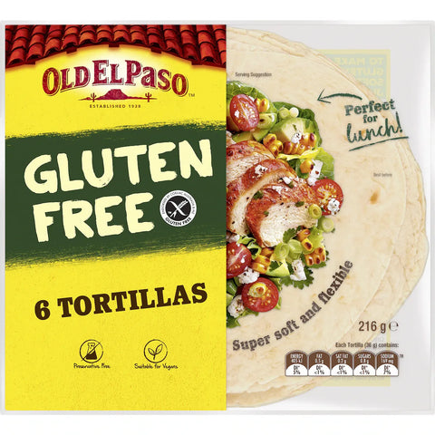 Old El Paso Gluten Free Tortilla Fajita Wraps 6 Pack