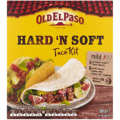 Old El Paso Hard 'n Soft Taco Kit Mexican Style Mild 350g