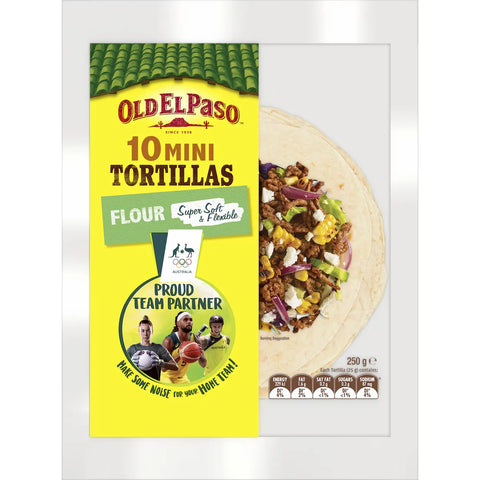 Old El Paso Mini Flour Tortilla Wraps 10 Pack