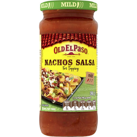 Old El Paso Nachos Salsa Topping Mild 390g