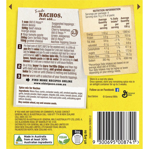 Old El Paso Nachos Spice Mix Mild 35g