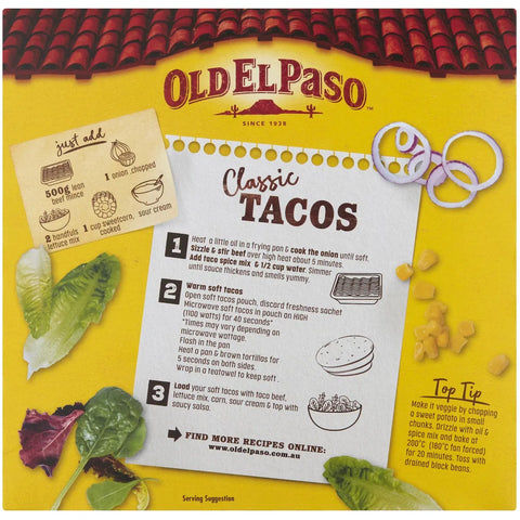 Old El Paso Soft Taco Dinner Kit Mexican Style 405g