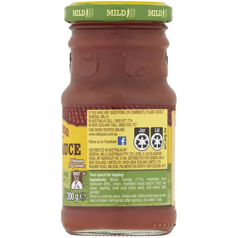 Old El Paso Taco Sauce Mild 200g