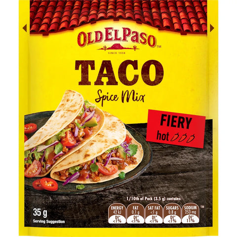 Old El Paso Taco Spice Mix Fiery Hot 35g