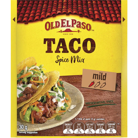 Old El Paso Taco Spice Mix Mild 30g