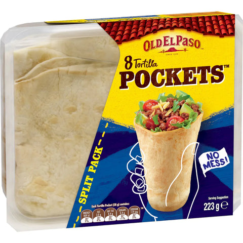 Old El Paso Soft Tortilla Pockets 8 Pack