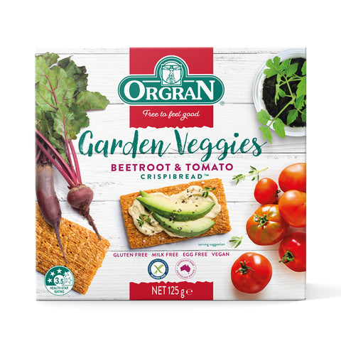 Orgran Gluten Free Crispibread Beetroot & Tomato 125g