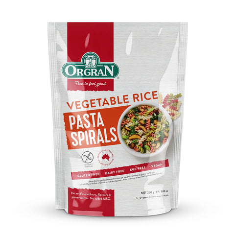 Orgran Gluten Free Spirals Vegetable Rice 250g