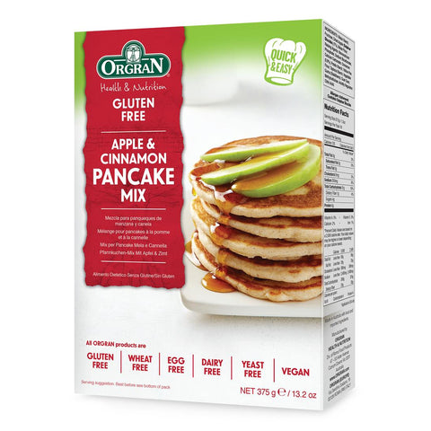 Orgran Gluten Free Pancake Mix Apple & Cinnamon 375g