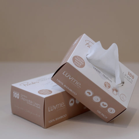 Pandas by Luvme Bamboo Disposable Nappy Liners Box 100PK