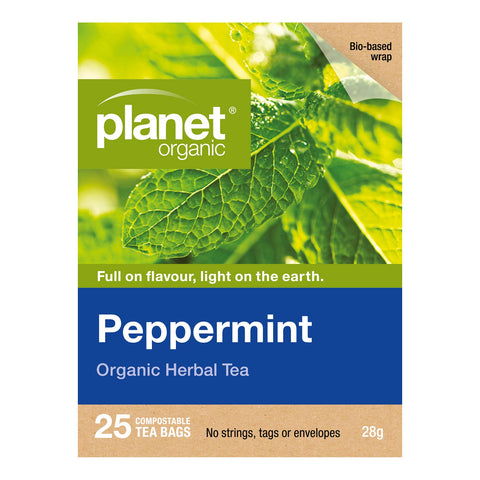 Planet Organic Peppermint Herbal Tea | 25 Tea Bags