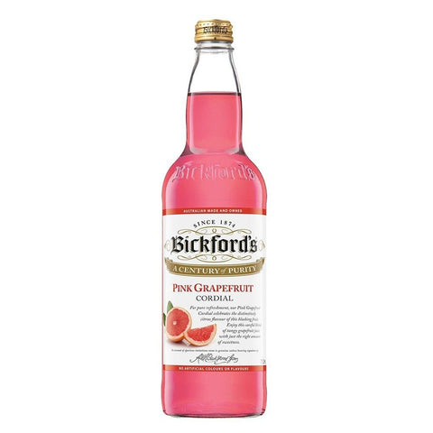 Bickford's Pink Grapefruit Cordial 750mL