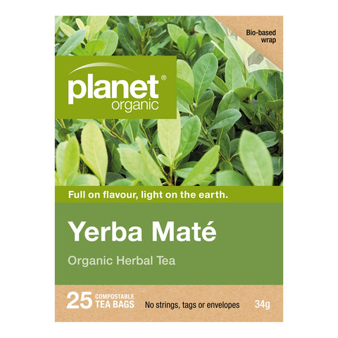 Planet Organic Yerba Mate Herbal Tea | 25 Tea Bags