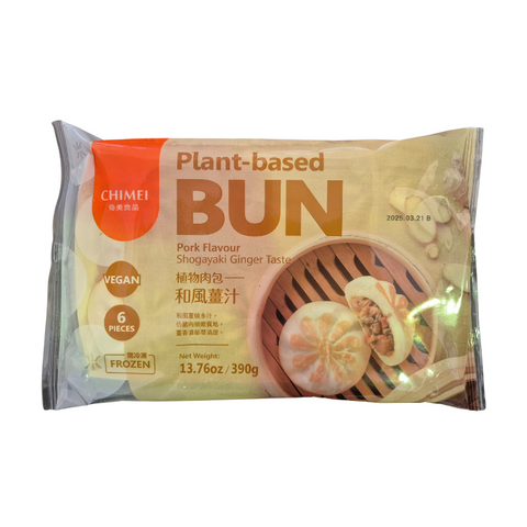 Chi Mei Frozen Plant Based Bun Shogayaki Ginger Taste 390g - 6 Pieces