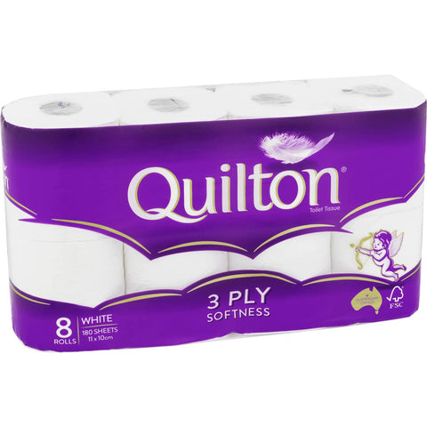 Quilton Classic Toilet Tissue 3 Ply 8 Pack