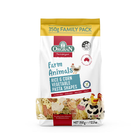 Orgran Gluten Free Pasta Farm Animal Shapes 350g