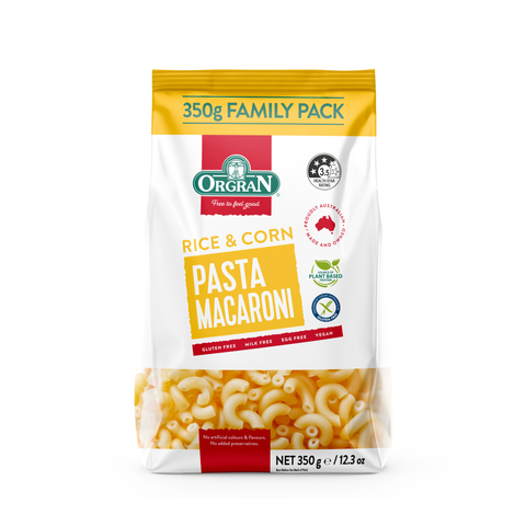 Orgran Gluten Free Pasta Rice & Corn Macaroni 350g