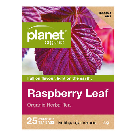 Planet Organic Raspberry Leaf Herbal Tea | 25 Tea Bags