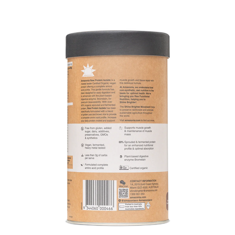 Amazonia Raw Protein Isolate Choc Coconut 500g