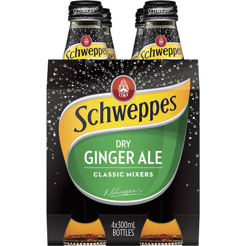 Schweppes Dry Ginger Ale 300ml X4 Pack